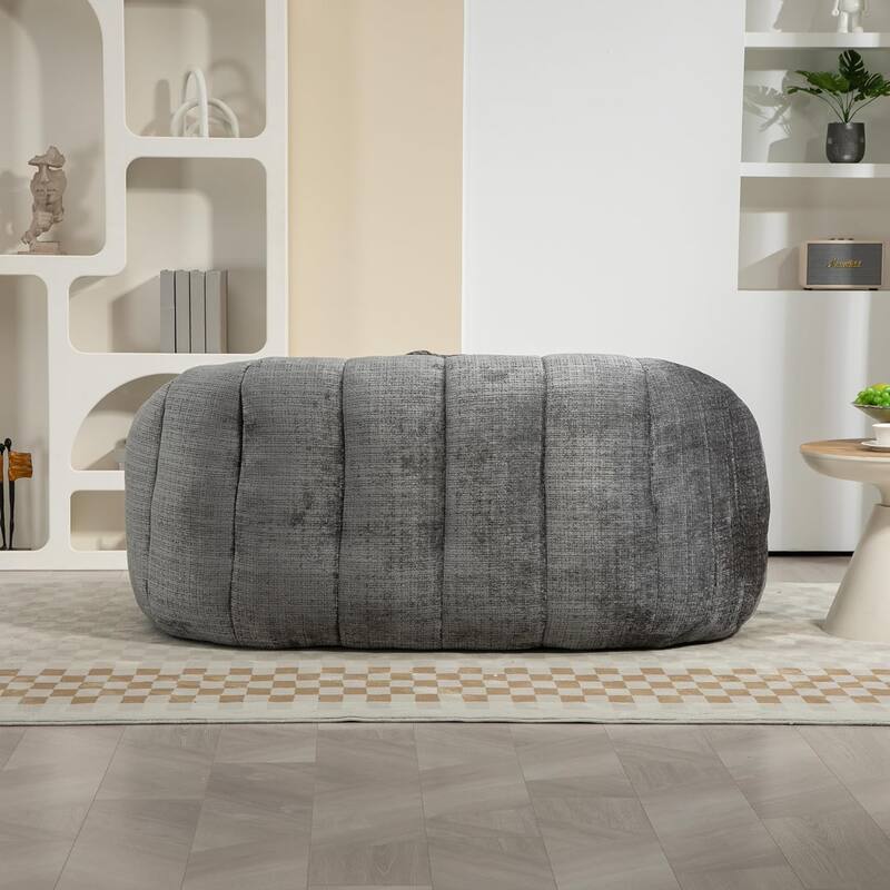 Roomfitters High Back Bean Bag Sofa Chair, Velvet Lazy Lounger Couch for Living Room