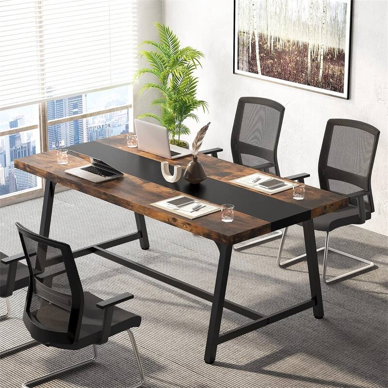70.87" Modern Rectangular Conference Table for 6-8 People