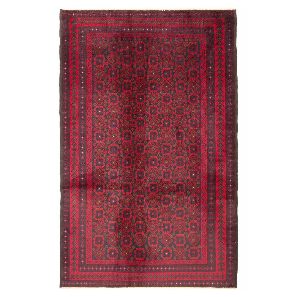 ECARPETGALLERY Hand-knotted Teimani Navy Wool Rug - 4'0 x 6'4