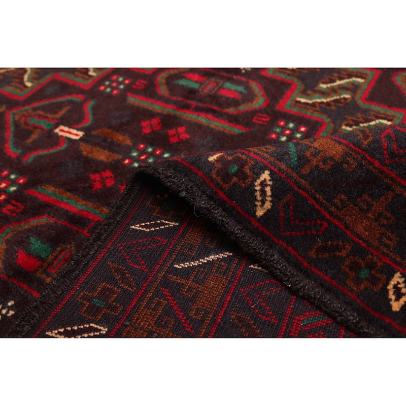 ECARPETGALLERY Hand-knotted Teimani Dark Navy Wool Rug - 3'8 x 6'6