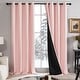 preview thumbnail 59 of 91, Deconovo 100 Percent Blackout with Liner Grommet Curtain (2 Panel) W52 x L72 - Crystal Pink