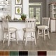 preview thumbnail 6 of 15, Eleanor Slat Back Wood Swivel Stool by iNSPIRE Q Classic