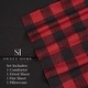 preview thumbnail 3 of 3, Sweet Home Collection Burgundy Black Buffalo Check Sheet & Solid Black Comforter Set
