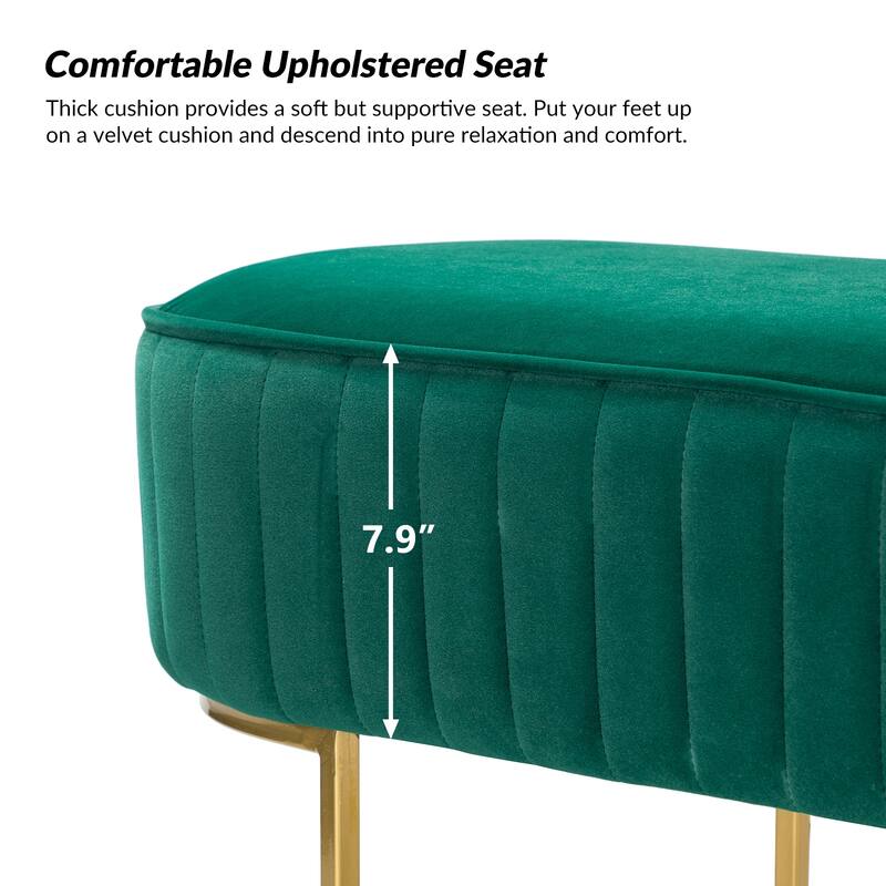 Justo 48" Wide Bench with Metal Base