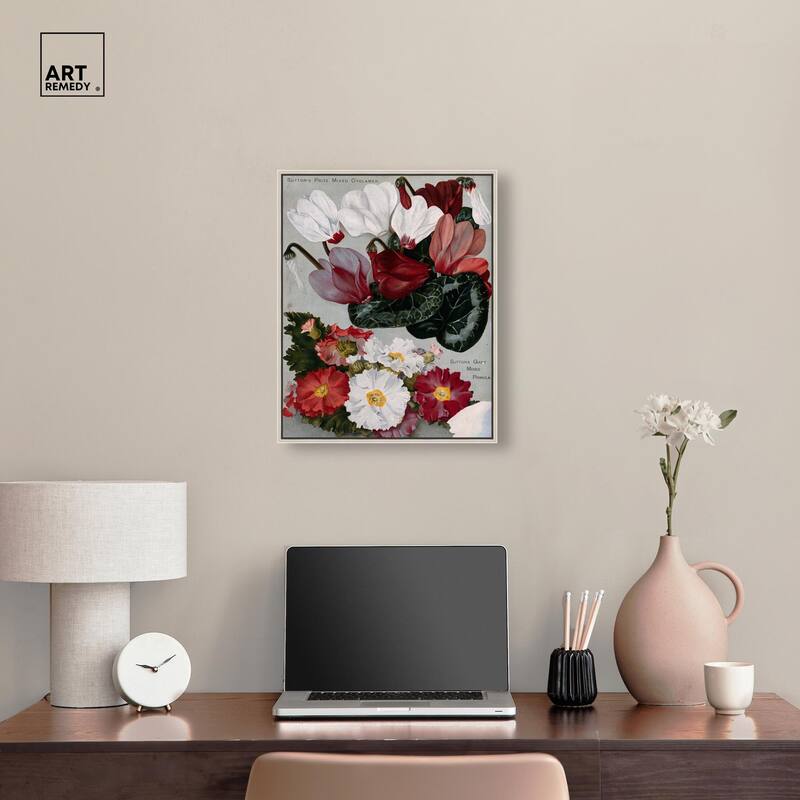 Cyclamens Canvas by Art Remedy
