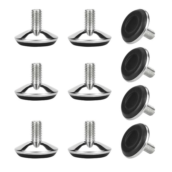 M10 x 18 x 38mm Leveling Feet Adjustable Leveler Floor Protector for Home Furniture Chair Table Cabinet Leg 10pcs