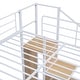 preview thumbnail 9 of 40, Metal Bunk Bed with Lateral Storage Ladder and Wardrobe for Kids, Boys and Girls