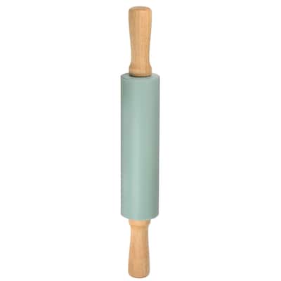 Silicone Rolling Pins for Baking 38cm x 5.2cm Dark Green - Dark Green
