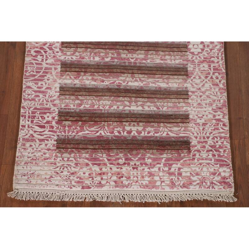 Abstract / Modern Accent Rug Handmade Oriental Wool Carpet - 2'8"x 4'8"