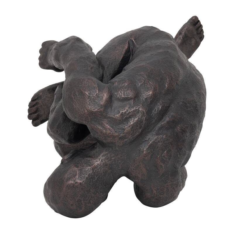 Kneeling Figurative Statue - 16", Black - 15" x 12.25" x 15"