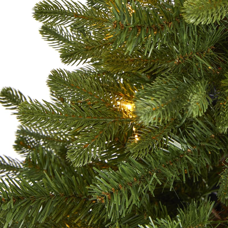3Ft Artificial Christmas Tree with Lights - Holiday Decor, Festive Tree, Indoor Xmas Tree, Pre-Lit Tree - Green - 36