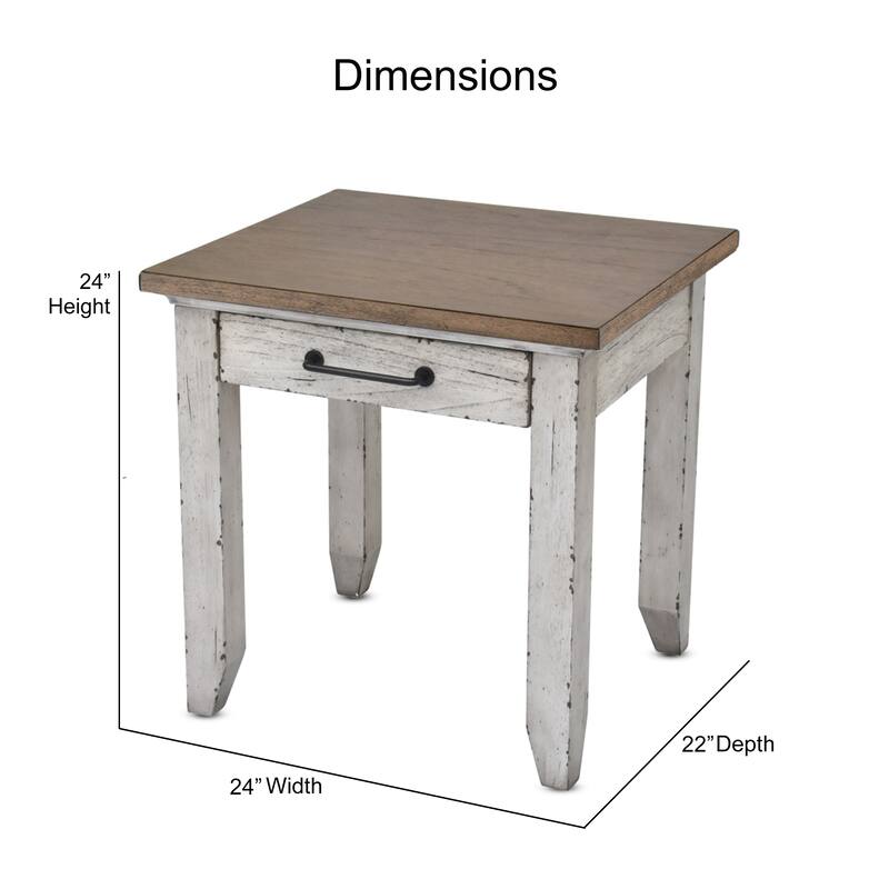 Steve Silver Two-Tone Finish 1-drawer Wooden Side Table