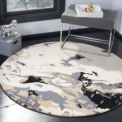 SAFAVIEH Handmade Bella Minervia Modern Floral Wool Rug