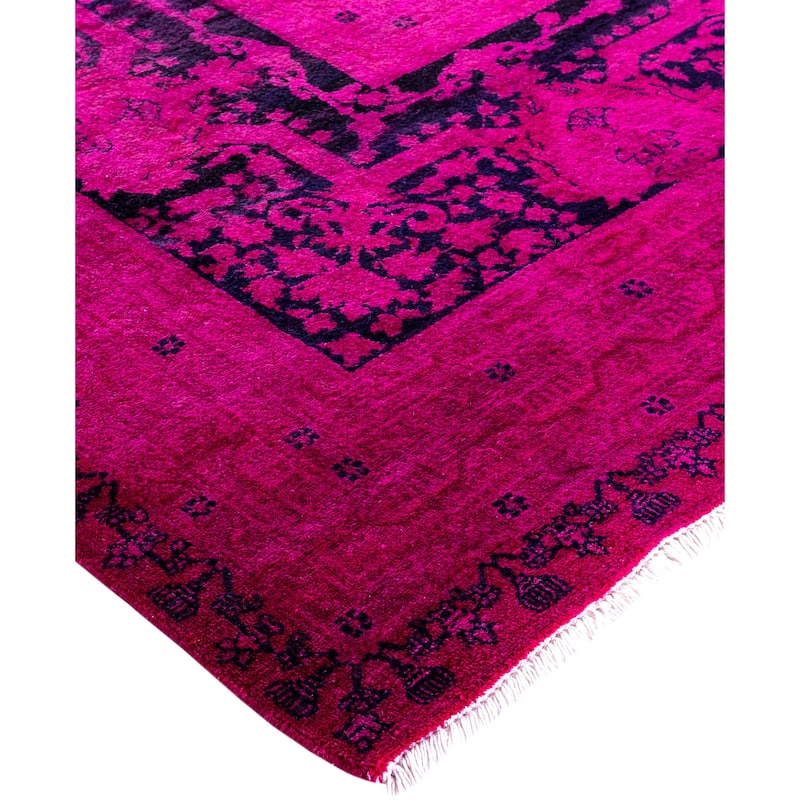 Overdyed One-of-a-Kind Hand-Knotted Area Rug - Pink - 12' 1" x 18' 0"