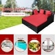preview thumbnail 43 of 66, Costway Outdoor Patio Rattan Daybed Pillows Cushioned Sofa Furniture - See details