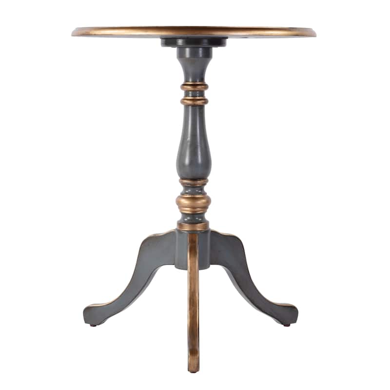 Colbert 22 in. W Round Wood Pedestal Game/Accent Table