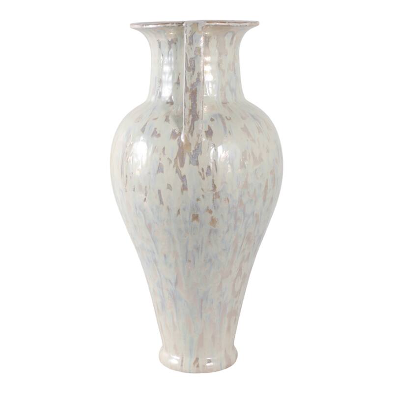 Stoneware Decorative Vase with Sculptural Twisted Design Home Decor