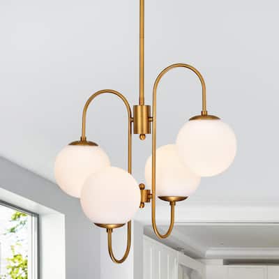 Eziz Gold 4-light Chandelier