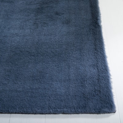 SAFAVIEH Faux Rabbit Fur Machine Washable Slip Resistant Editha Shag Rug