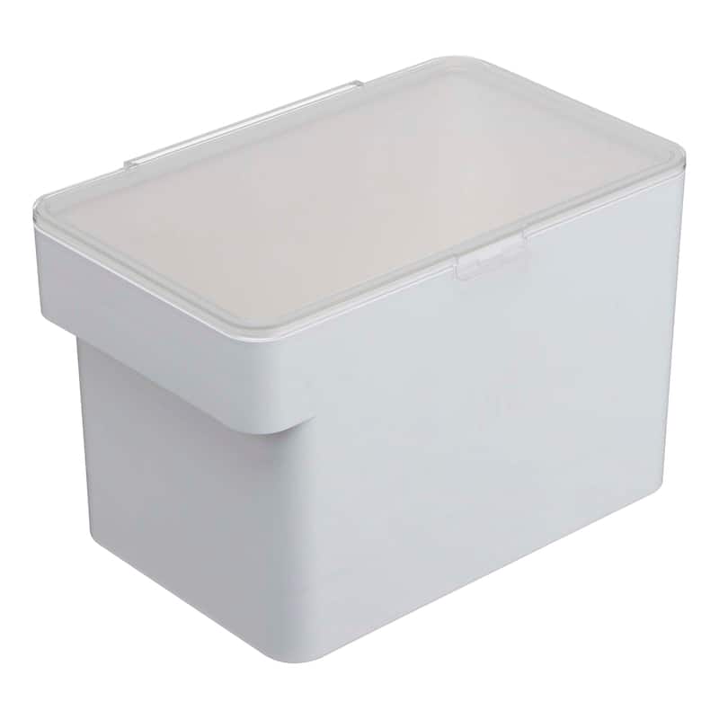 Yamazaki Home Airtight Pet Food Container - Three Sizes, Polypropylene, Medium, 8 lbs., 1.6 gallons, 6 quarts - White