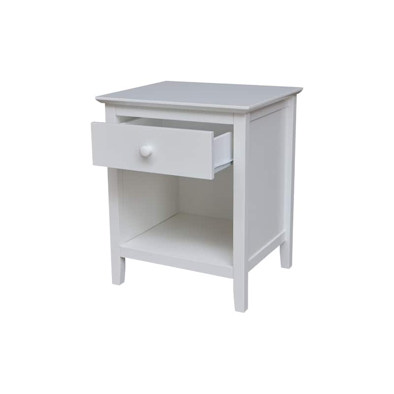 International Concepts Solid Wood Nightstand with One Drawer