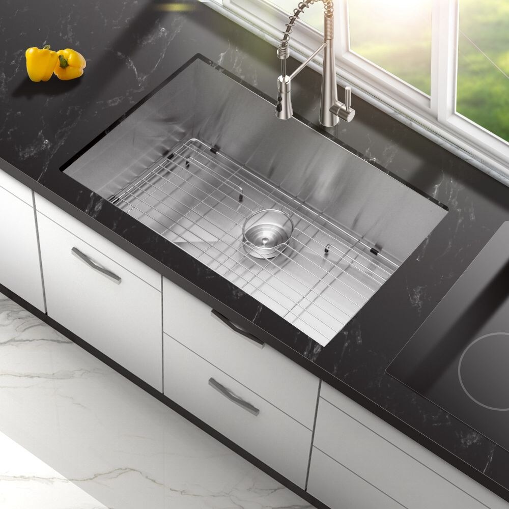 30 Inch Undermount Single Bowl Stainless Steel Kitchen Sink Overstock 31135652