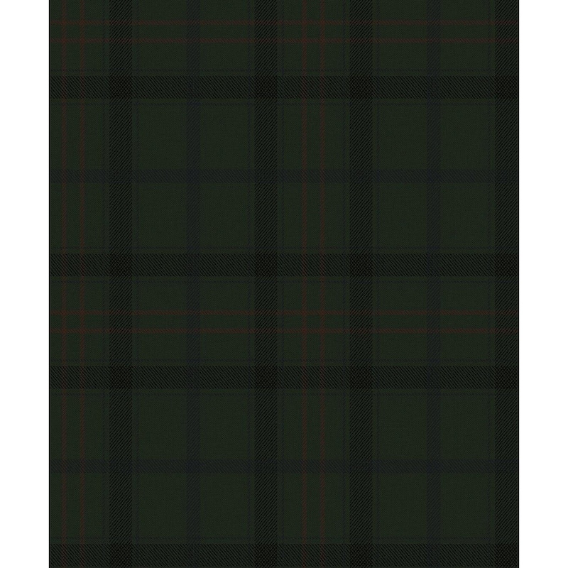 NextWall Tailor Plaid Peel and Stick Wallpaper - 20.9 in. W x 18 ft. L - Greenery