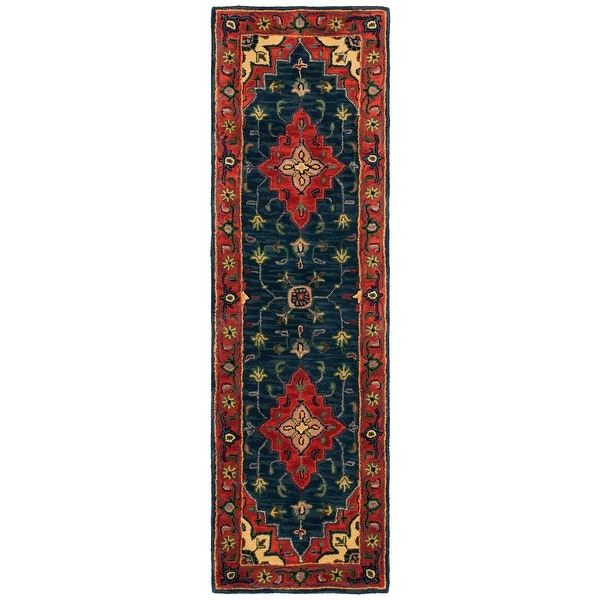 SAFAVIEH Handmade Heritage Lerke Traditional Wool Rug - On