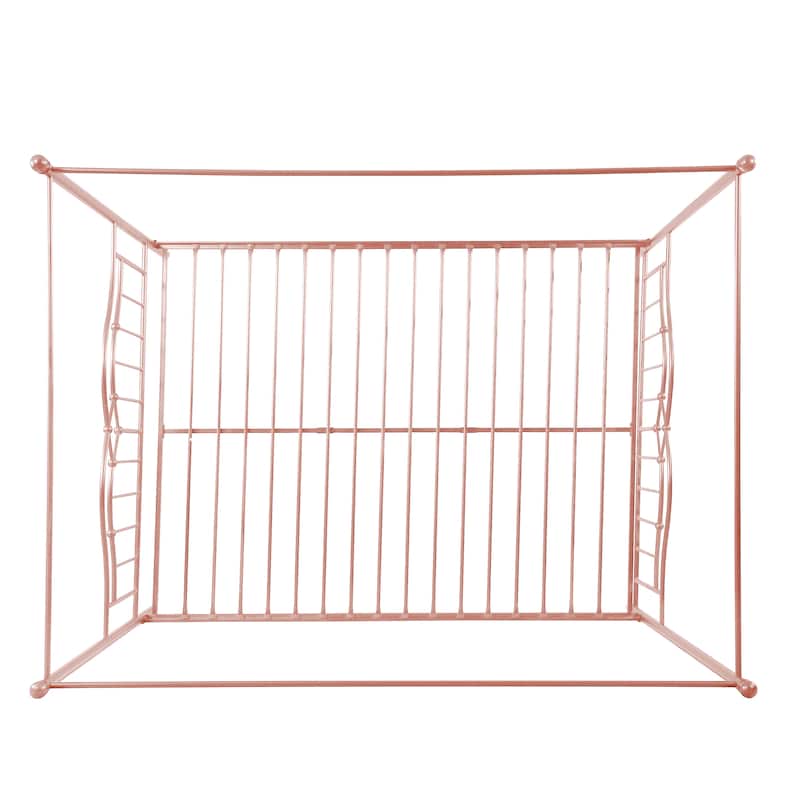 Christopher Knight Home - Voss Queen Iron Canopy Bed Frame with Four-Post Canopy Design