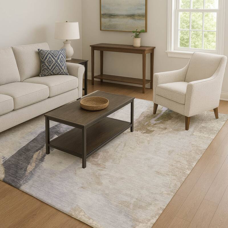 Premium Washable Super Soft Abstract Brushstrokes Mayfield Rug