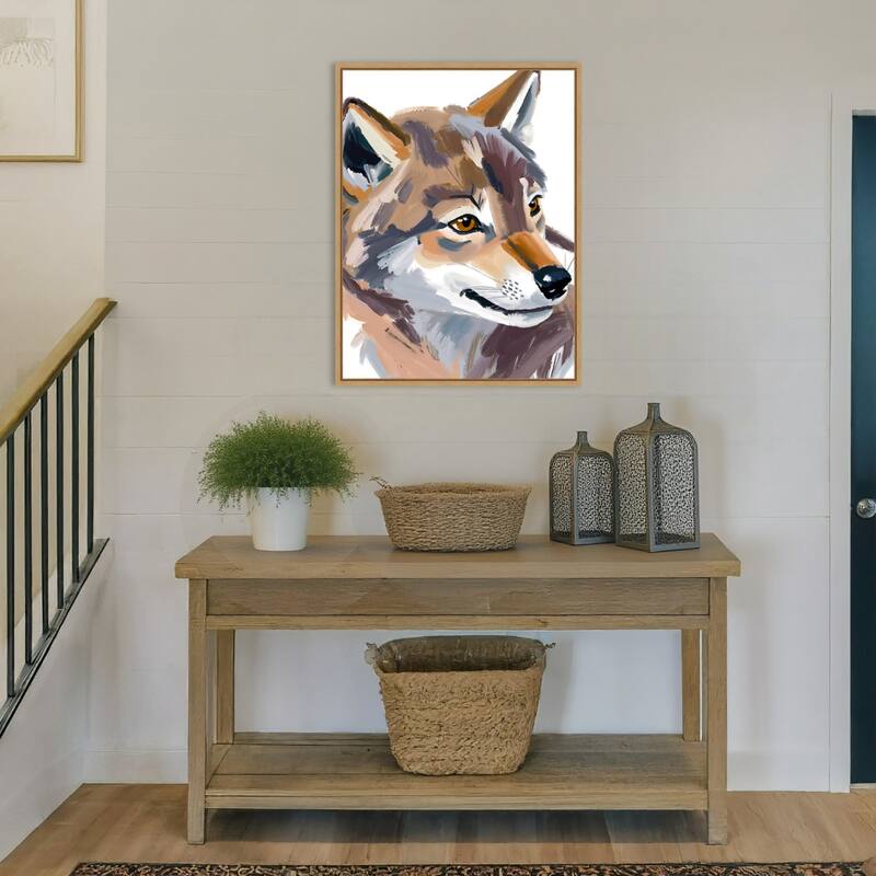 Wolf by Ohkimiko Framed Canvas Wall Art