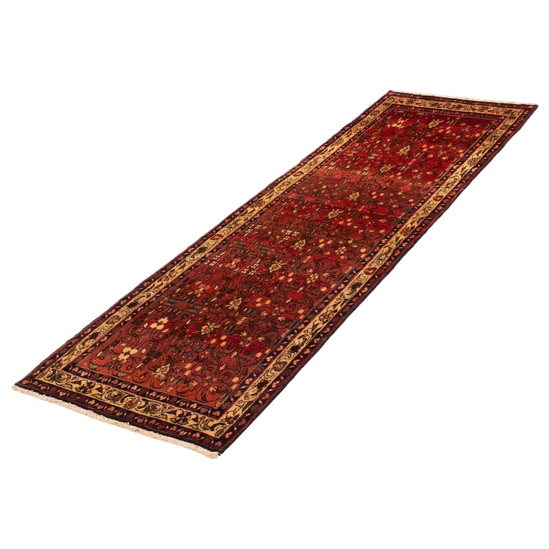 ECARPETGALLERY Hand-knotted Andelz Copper Wool Rug - 3'2 x 9'3