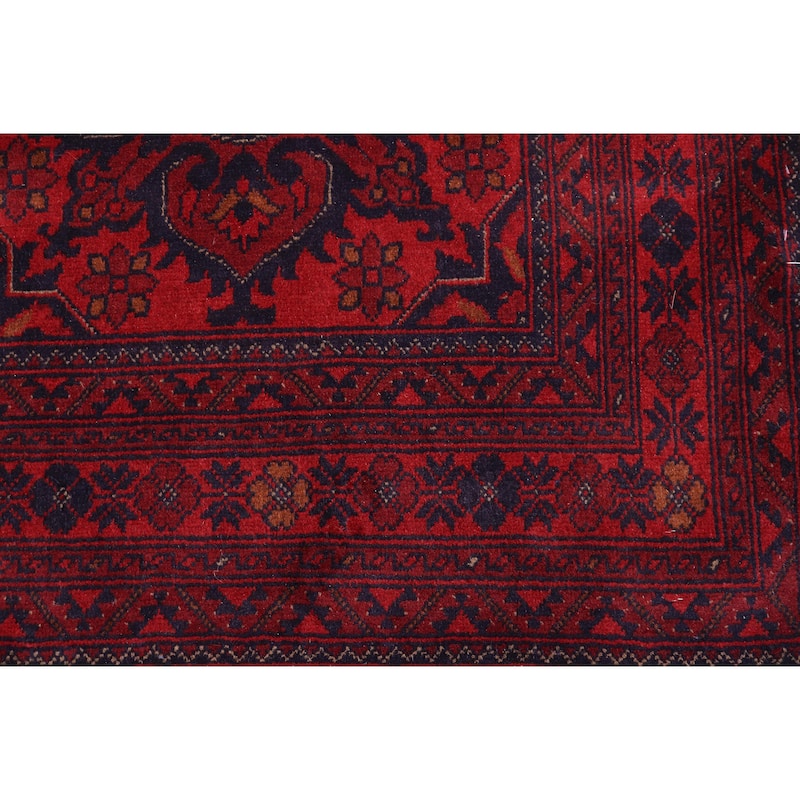 Rustic Biljik Khal Mohammadi Madilyn Red/Blue Rug - 4'10'' x 6'7''
