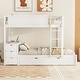 preview thumbnail 4 of 55, Full-Over-Full Bunk Bed with Twin size Trundle, Storage and Desk,with 2 USB and 2 three-holes Plugs