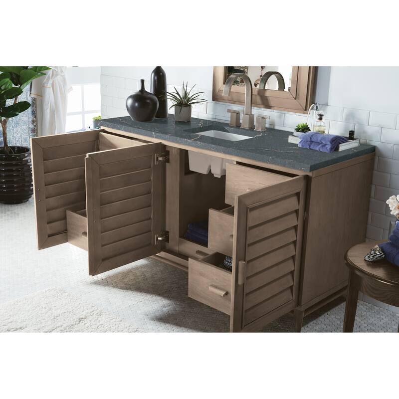 James Martin Vanities 620-V60S-FPBL Portland 60" Free Standing Single