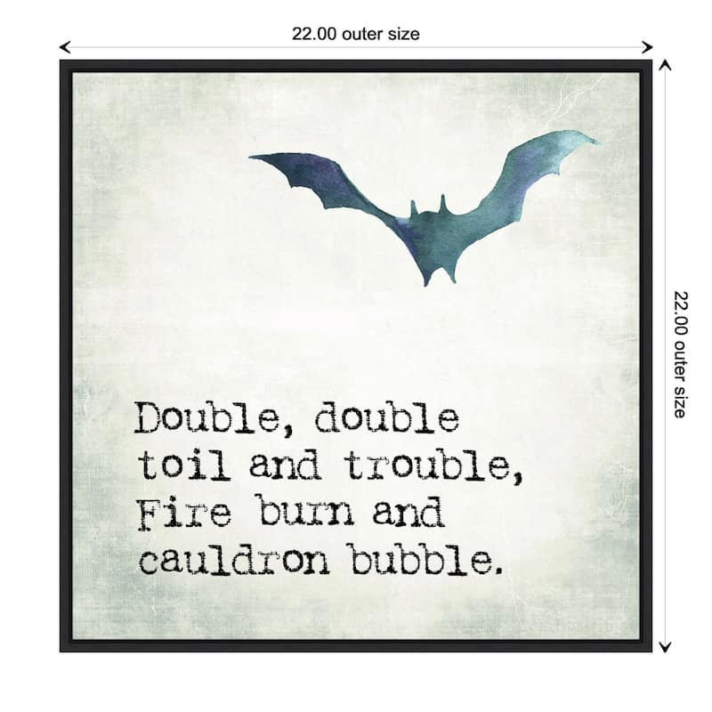 Amanti Art Double Double Bat Framed Canvas Wall Art