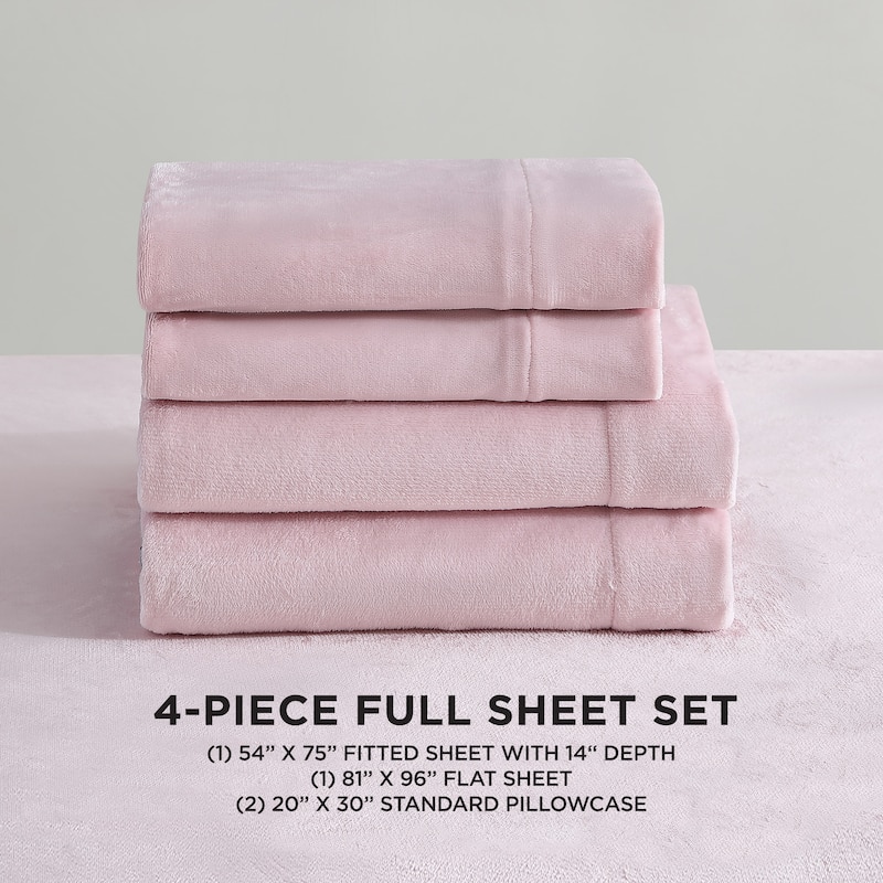 Juicy Couture Plush Sheet and Pillow Cases Set