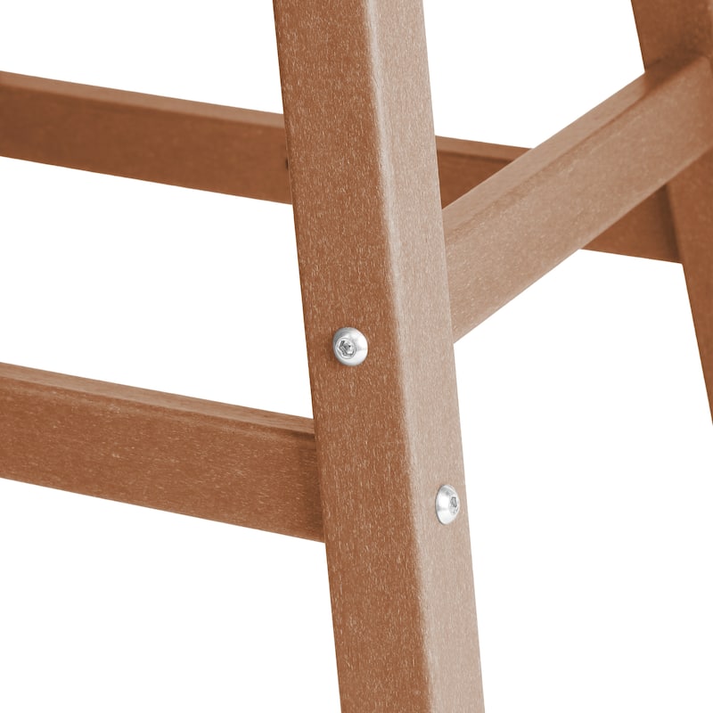 Laguna Hdpe All Weather Outdoor Patio 29" Saddle Seat Bar Stool (Set Of 2)