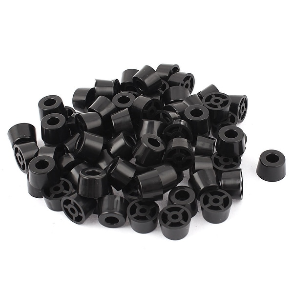 Unique Bargains Furniture Leg Recessed Rubber Feet Bumpers Pads Black 76pcs