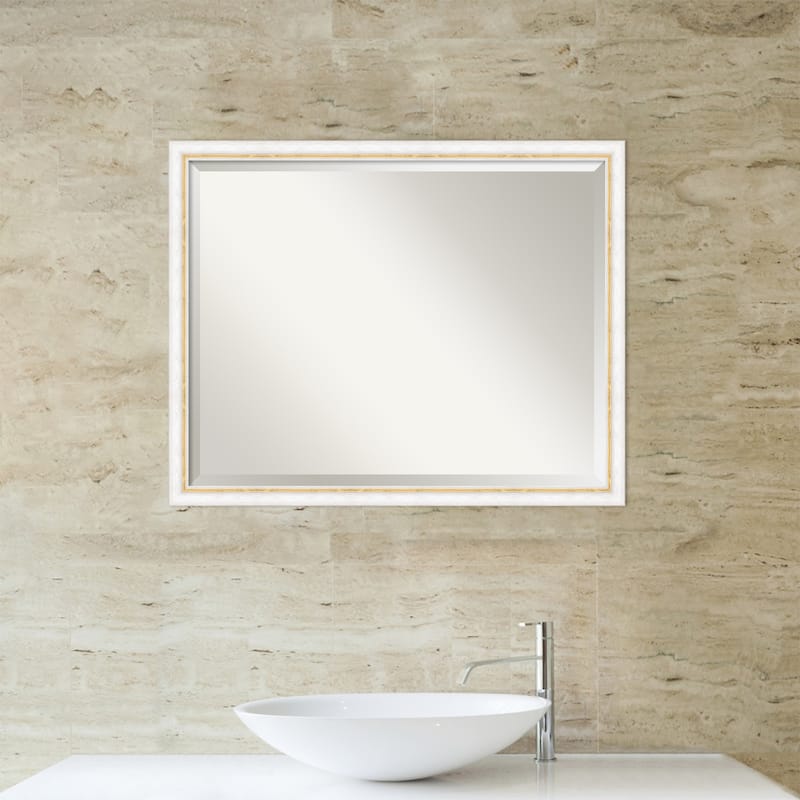 Morgan Beveled Wood Framed Bathroom Vanity Wall Mirror