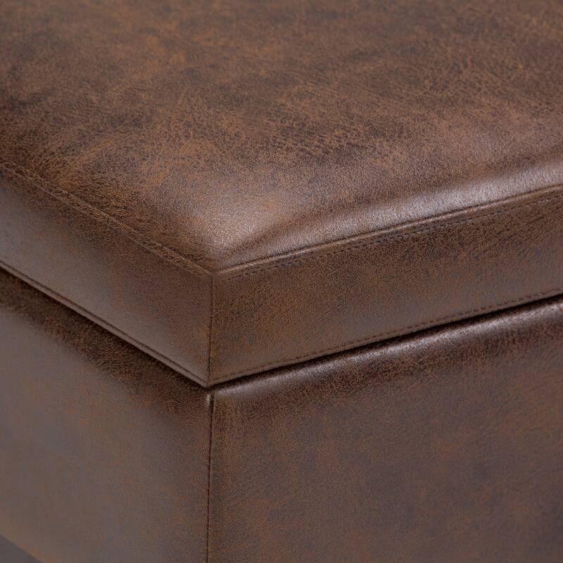 Square Coffee Table Storage Ottoman