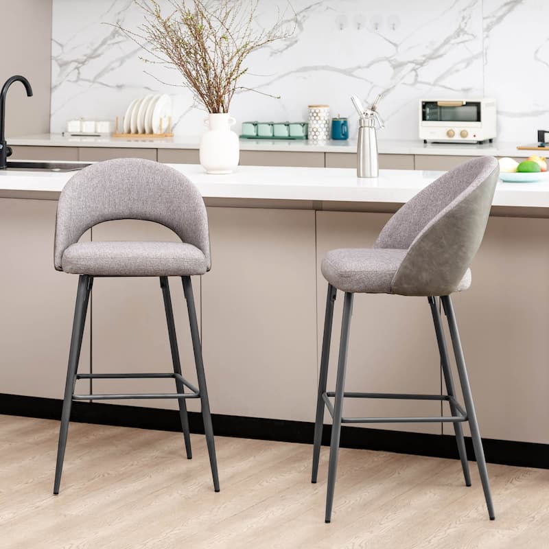 Glitzhome Set of 2 41"H Modern Tapered Leg Counter or High Bar Stools