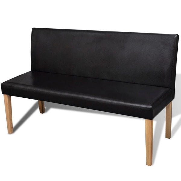 vidaXL Sofa Bench Artificial Leather Dark Brown