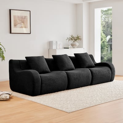 GDF Studio - Fairford 3-Seat Modular Sofa With Curved Armrests & Non-Slip Base