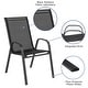 preview thumbnail 11 of 55, Outdoor Stacking Sling Patio Chairs (Set of 4)