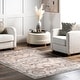 preview thumbnail 13 of 19, Nuloom Kirsi Vintage Medallions SplashGuard Machine Washable Area Rug 4' x 6' - Sand - Rectangle