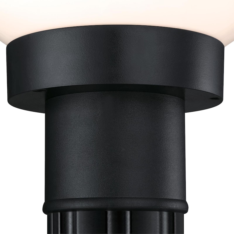 Westinghouse Lighting One Light Outdoor Polycarbonate Post-Top Fixture, Black Finish, Opal Acrylic Globe - 1-Light