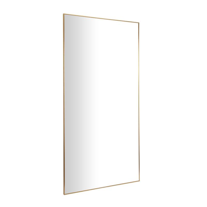 CosmoLiving by Cosmopolitan Gold Metal Room Wall Mirror with Thin Frame