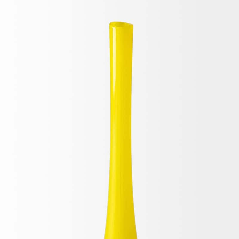 Lovely Yellow and Gray Handblown Spunglass Vase