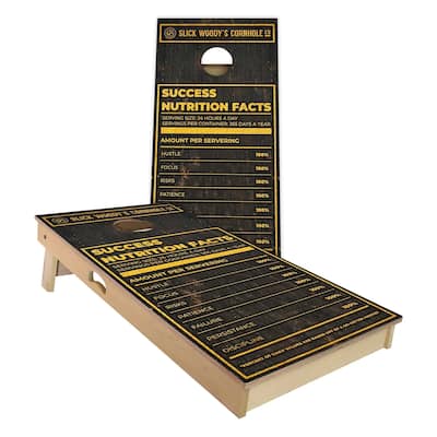 Success Nutrition Facts Outdoor Cornhole Board Set